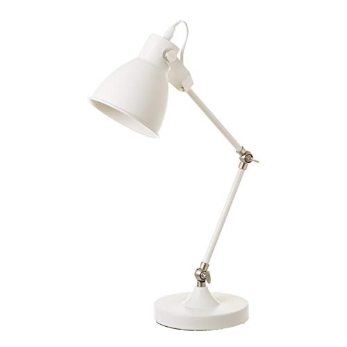 Lámpara de mesa para escritorio nórdica de metal Blanco 27x16x52 cm