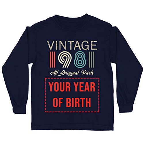 lepni.me Camiseta para Niños Personalizado con Cualquier Año Regalo Vintage Todas Las Piezas Originales (14-15 Years Azul Multicolor)
