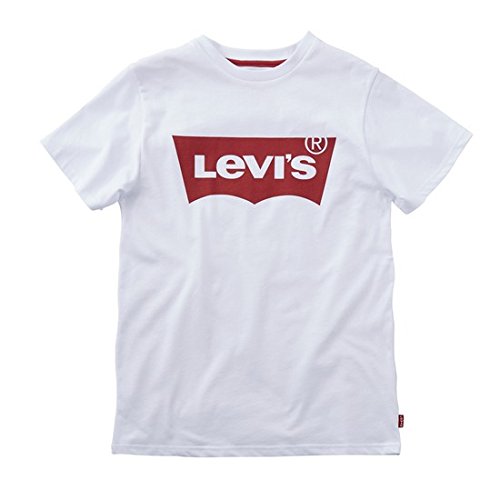 Levi's kids Short Sleeves Batwin T-Shirt, Camiseta para Niños, Blanco (White 01), 16 años