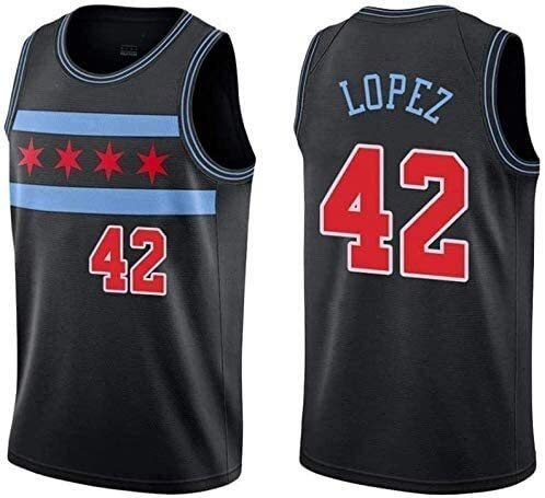 llp NBA Jersey Milwaukee Bucks 42# Robin López Ropa de Baloncesto para Hombre Jerseys, Tela Fresca Transpirable All-Star Unisex Uniforme, (Color : 3, Size : Medium)