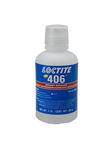 Loctite 237295 Clear 406 Prism Adhesivo instantáneo, de uso general, insensible a la superficie, 1 libra, 16 fl oz botella