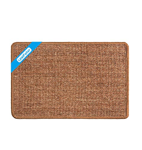 LSAIFATER - Alfombrilla rascadora para gatos de sisal natural, protege alfombras y sofás (60x40cm, Marrón) LSAIFATER - Alfombrilla rascadora para gatos de sisal natural, protege alfombras y sofás (60x40cm, Marrón)