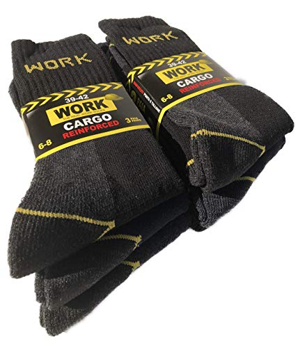 Lucchetti Socks Milano 6 PARES CALCETINES DE TRABAJO REFORZADOS EN TALON Y PUNTA. ESPONJA DE ALGODON (39-42, 6 PARES DARK) Lucchetti Socks Milano 6 PARES CALCETINES DE TRABAJO REFORZADOS EN TALON Y PUNTA. ESPONJA DE ALGODON (39-42, 6 PARES DARK)