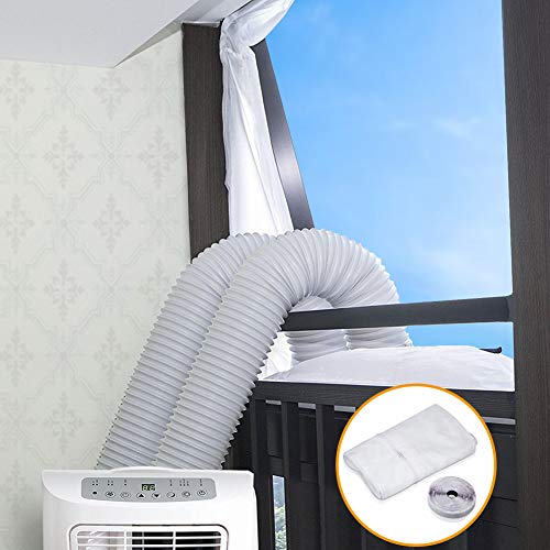 Lyeiaa Junta de ventana de 400 cm para aire acondicionado portátil móvil parada de aire caliente para todos los equipos de aire acondicionado móvil y secadora fácil de instalar