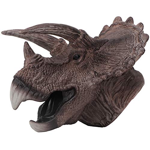 Marionetas de mano de dinosaurio Suave goma Realista Dinosaurio Marionetas de mano Triceratops Cabeza Mano Simulación Animal Cabeza Juguete