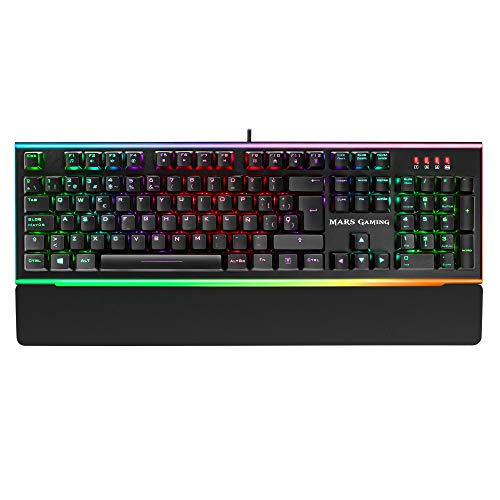 Mars Gaming MK6, teclado óptico-mecánico, LED Dual Chroma RGB, switch rojo