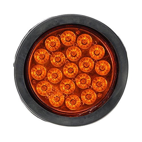 MASUNN 12V/24V 19Led Camión Luz De La Cola del Remolque Lámpara De Freno Indicador De Reversa Ronda Universal - Ámbar MASUNN 12V/24V 19Led Camión Luz De La Cola del Remolque Lámpara De Freno Indicador De Reversa Ronda Universal - Ámbar