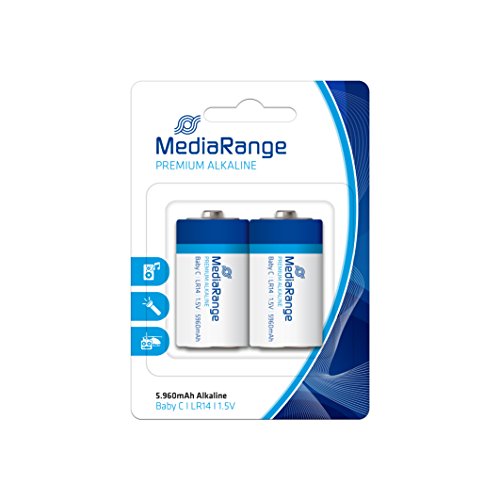 MediaRange Premium Baterías (2) 1,5V MRBAT108 LR14 Alkaline Baby C