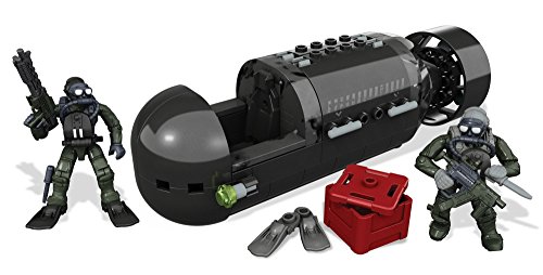 Mega Bloks Call of Duty - Juego de construcción, Submarino Navy Seal (Mattel CNG80)