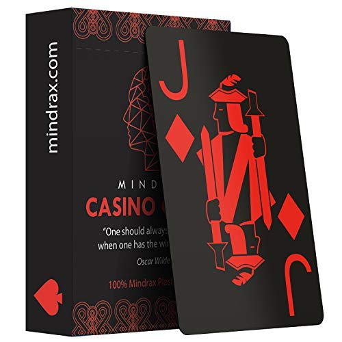 Mindrax Naipes Premium | Cartas de póker de diseño Profesional Impermeables 100% plástico e índice Grande
