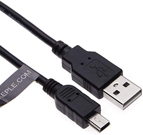 Mini USB Cable 5m Cargador Compatible con Garmin Nuvi 42/52 / 52LM / 54LM / 55LM / 57LM / 67LM / 68LM / 860, Garmin GPS Edge 200, 500, 510, 605, 705, 800, 810 | Sat Nav GPS Navegación Coche Dirigir