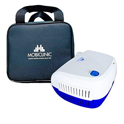 Mobiclinic, Neb-2, Nebulizador compresor, Mini, Blanco y azul