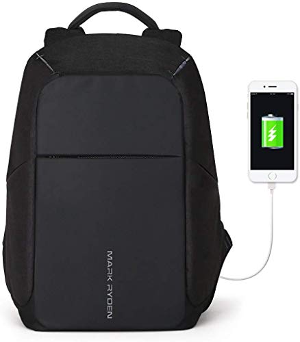 Mochila Antirrobo,Mochila de Portátil con Puerto de USB para Ordenador hasta 15,6 ”Pulgadas, Bolsa de Negocios Hombres y Mujeres Impermeable Escolares Viaje