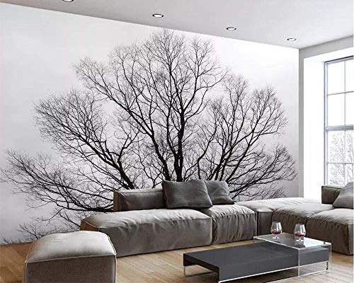 Moderno minimalista en blanco y negro dosel de la pared de la copa de la pared de fondo de televisión El fondo de pantalla 3D Vive 450X300Cm
