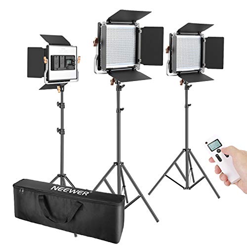 Neewer 3 Packs 2,4G 480 LED Video Luz Fotografía Kit Iluminación Panel LED Bicolor Regulable con Pantalla LCD Control Remoto Inalámbrico Soporte Luz para Fotografía Producto Neewer 3 Packs 2,4G 480 LED Video Luz Fotografía Kit Iluminación Panel LED Bicolor Regulable con Pantalla LCD Control Remoto Inalámbrico Soporte Luz para Fotografía Producto