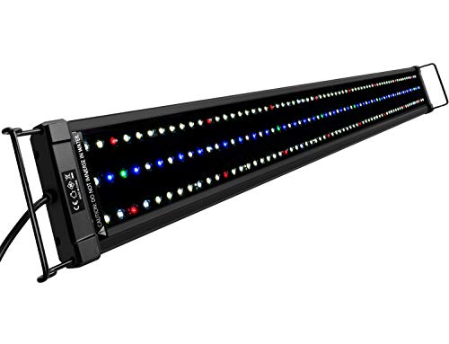 NICREW ClassicLED Plus HO Luz Acuario, Lámpara de Espectro Completo, Luz Impermeable para Acuario de Agua Dulce, 120-150cm, 50 W, 2000 LM