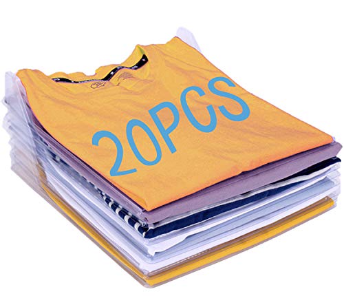 Nšilko Organizador de Armario,Camiseta Carpeta Sistema Antiarruga,tamaño Normal (20PCS)