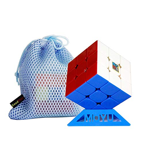 OJIN MoYu MoFang JiaoShi MF3RS3M 3x3x3 Cubo mágico Cubing Aula MF3 RS3 M V3 3X3 Puzzle de Cubo de Velocidad con un trípode de Cubo y Bolsa de Cubo (Sin Etiqueta)