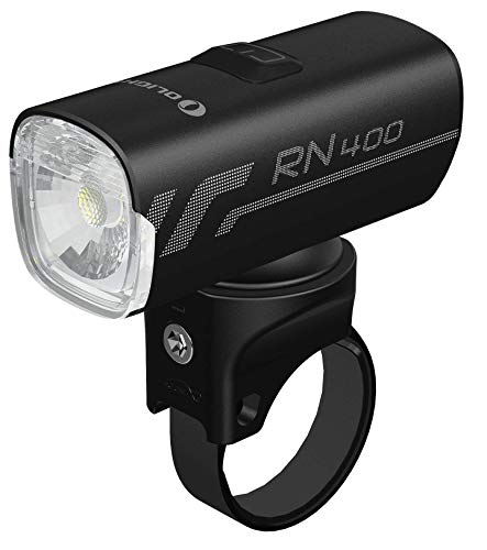 Olight RN 400 LED Linterna Delantera de Bicicleta de 400 Lúmenes, 89 Metros MAX. Faro Delantero Bici Recargable con USB-C,IPX 7 Impermeable Linterna de Emergencia para Ciclismo Carretera Montaña MTB