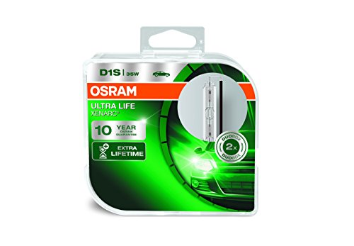 OSRAM XENARC ULTRA LIFE D1S HID, lámpara de xenón, lámpara de descarga, 66140ULT-HCB, caja doble (2 unidades)