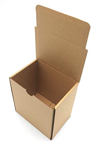 Pack 25 cajas | cartón pequeñas, para envíos ecommerce automontables kraft, paqueteria, almacenaje , packaging, regalos, envio postal, Ideal ecomerce. (15 x 14.5 x 4cm, Pack 25 cajas)