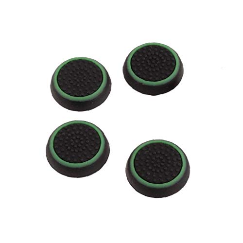 Palillo del pulgar de la palanca de mando apretones Caps cubierta de la protección del regulador del juego de silicona Compatible con PS3 PS4 Xbox 360 Xbox One Negro Verde 4 PC