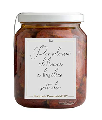 Pasticceria Passerini dal 1919 Conserva de Tomates Cherry en Aceite con limón y albahaca - 390 gr