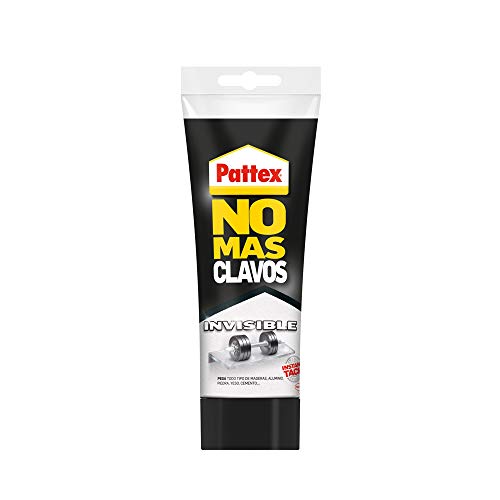 Pattex 1792947 No Más Clavos Invisible, pegamento resistente transparente, pegamento extrafuerte para madera, metal y más, adhesivo de montaje instantáneo, 1 tubo x 200 g