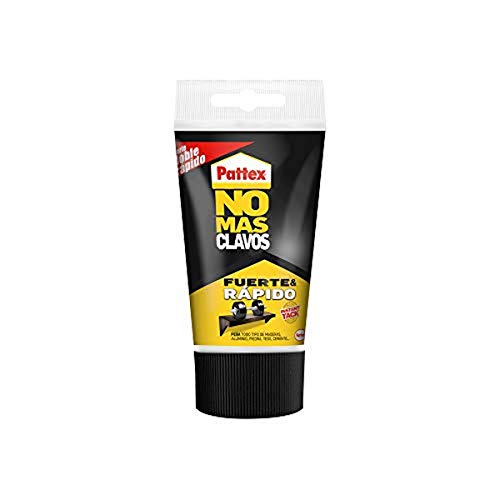 Pattex No Más Clavos Original, adhesivo de montaje resistente, pegamento extrafuerte para madera, metal y más, adhesivo blanco instantáneo, 1 tubo x 150 g Pattex No Más Clavos Original, adhesivo de montaje resistente, pegamento extrafuerte para madera, metal y más, adhesivo blanco instantáneo, 1 tubo x 150 g