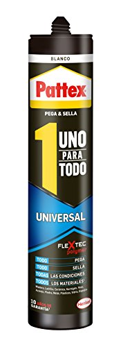 Pattex Uno para todo Universal, sellado, reparación, montaje, blanco, 390g Pattex Uno para todo Universal, sellado, reparación, montaje, blanco, 390g
