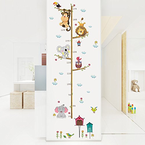 Pegatina pared medidor altura animales para dormitorios bebes infantiles cuartos de juegos de OPEN BUY Pegatina pared medidor altura animales para dormitorios bebes infantiles cuartos de juegos de OPEN BUY