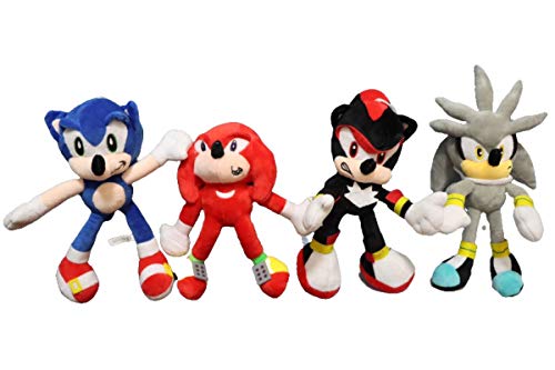 Peluche Sonic 4 unids / lote juguetes de peluche Sonic Shadow juguetes de peluche muñeca para niños regalos para niños nuevo