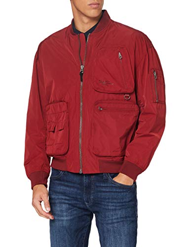 Pepe Jeans Andy Chaqueta Acolchada, Rojo (Merlot 297), X-Large para Hombre