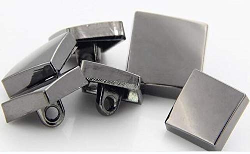 PINGS 10Pcs Accesorios de Costura Hebilla de Metal Botón Invisible Oscuro para conectar el Broche Adecuado para Usar en Abrigos de Piel de visón, níquel Negro, 12 mm