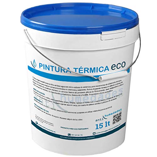 Pintura Térmica ECO aislante térmica y acústica - Antihumedades (blanco, 15 litros)