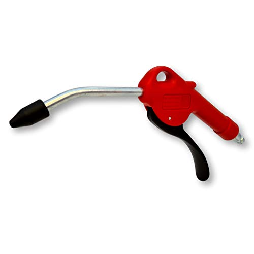 Pistola de aire comprimido con tapa protectora de goma, boquilla curvada de 100 mm de largo, OSHA, 25 años de garantía Pistola de aire comprimido con tapa protectora de goma, boquilla curvada de 100 mm de largo, OSHA, 25 años de garantía