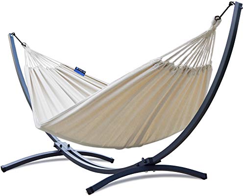 Potenza Hamaca con Soporte De Jardin Exterior para 2 Personas Doble Multicolor Hamaca De Tela XXL 220x160 200kg Marco De Acero Soporte Hamaca hasta 220kg Resistente a la Intemperie y los Rayos UV Potenza Hamaca con Soporte De Jardin Exterior para 2 Personas Doble Multicolor Hamaca De Tela XXL 220x160 200kg Marco De Acero Soporte Hamaca hasta 220kg Resistente a la Intemperie y los Rayos UV