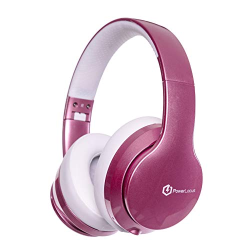 PowerLocus P6 - Auriculares Bluetooth Inalámbricos de Diadema, [20H de Duración] Super Bass Hi-Fi con Sonido Estéreo Cascos Bluetooth con Micrófono Inalámbrico y con Cable para Móviles,Tablets,PC,TV