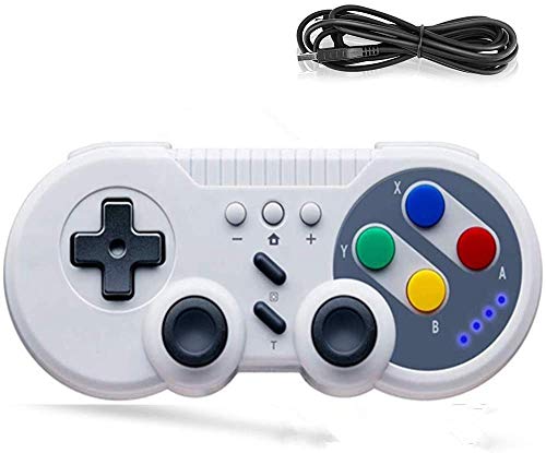 Pro Controlador Mando Inalámbrico para Nintendo Switch, ANTCOOL Gamepad inalámbrico Mando Pro para Switch USB Classic Controller para PC con Windows(Estilo Retro)