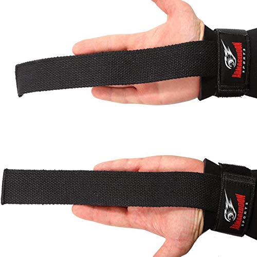 Profesionales Correas Levantamiento de Pesas con Acolchados Mmuñequeras para Gimnasio Fitness Culturismo Lifting Straps