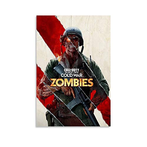 QWKM Póster de Game Call of Duty Black Ops Cold War Zombies sobre lienzo y arte para pared, diseño moderno, 60 x 90 cm
