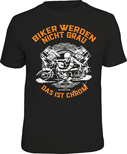 Rahmenlos - Camiseta de regalo original para los motociclistas más antiguos Negro XL