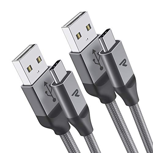 RAMPOW Cable USB C Cable USB Tipo C - 1M[2 Packs],Gris Espacial