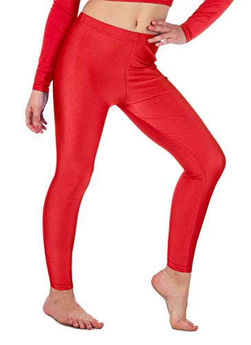 Re Tech UK Leggings elásticos para niña - Largo hasta el Tobillo - Licra Brillante - Colores Fluorescentes - Rojo - 9-10 años Re Tech UK Leggings elásticos para niña - Largo hasta el Tobillo - Licra Brillante - Colores Fluorescentes - Rojo - 9-10 años