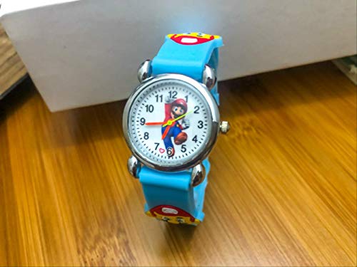 Reloj Dibujos animados de Super Mario Nuevo reloj de dibujos animados de silicona 3D Super Mario para niños, niños, niñas, estudiantes, niños, reloj electrónico de cuarzo, regalos para niños