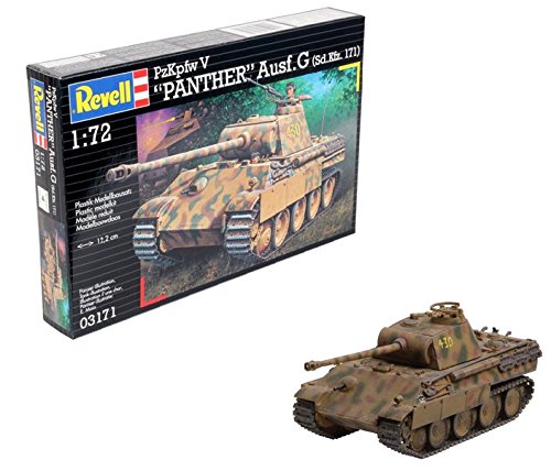 Revell- PzKpfw V Panther Ausf.G (SD.Kfz. 171) Maqueta Kit de Construcción, Escala 1:72, Multicolor (03171) Revell- PzKpfw V Panther Ausf.G (SD.Kfz. 171) Maqueta Kit de Construcción, Escala 1:72, Multicolor (03171)