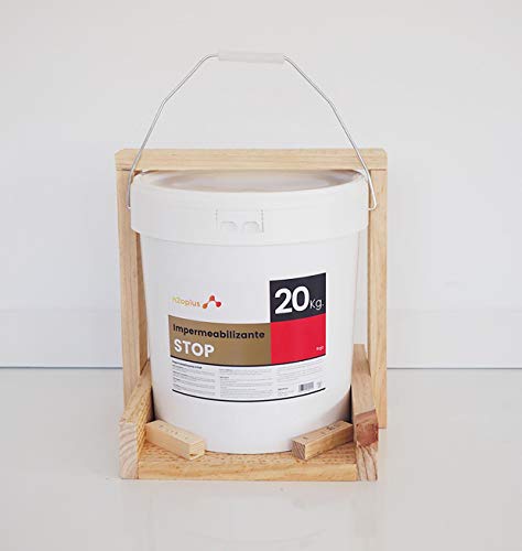 Revestimiento Elástico Impermeabilizante Stop · Pintura para Impermeabilizar parámetros horizontales en Terrazas, Azoteas, Balcones y Tejados · Color Rojo Teja · 20 Kg (16,6 L)