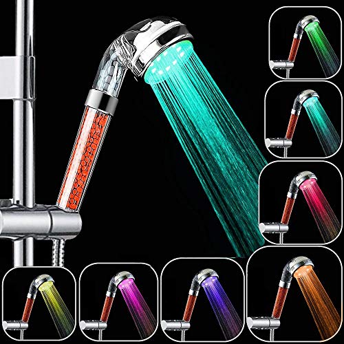 Rovtop Alcachofa Ducha Led,Cabeza de Ducha Cambiando LED 7 Colores Automáticamente, No Necesita Pilas Rovtop Alcachofa Ducha Led,Cabeza de Ducha Cambiando LED 7 Colores Automáticamente, No Necesita Pilas