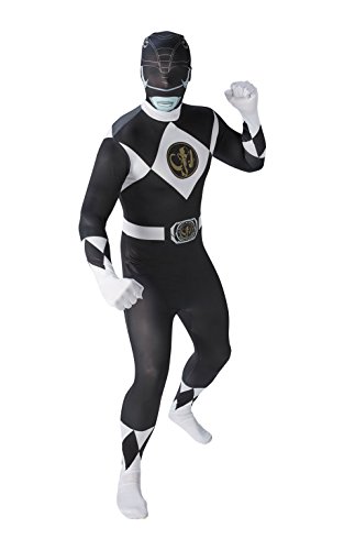 Rubie's - Disfraz oficial de Ranger negro de 2ª piel, para adulto, talla mediana