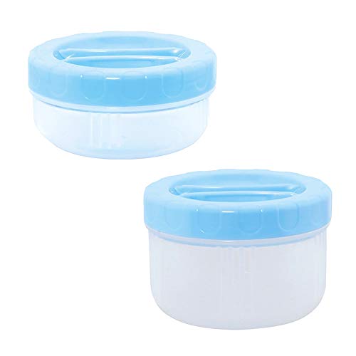 Set de 2 Recambios de Contenedores Herméticos para Termos de Sólidos LAKEN. Capacidades 0.75L y 0.25L. Color Azul